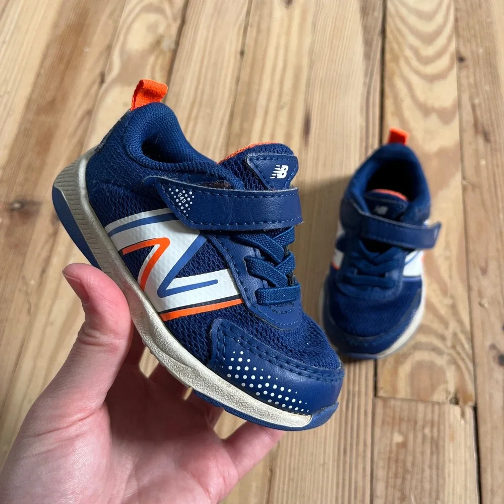 New Balance 545 Toddler Sneakers Blue Orange Size 5 months US Kids casual Shoe